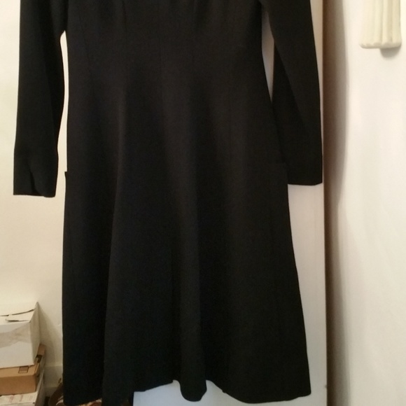 CHANEL 100% Laine wool long black dressy coat - Picture 3 of 8